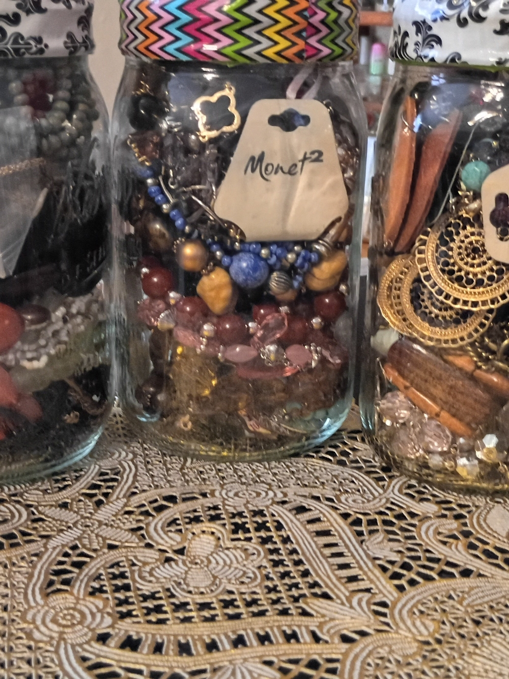 Signed Treasure Jewelry Jars